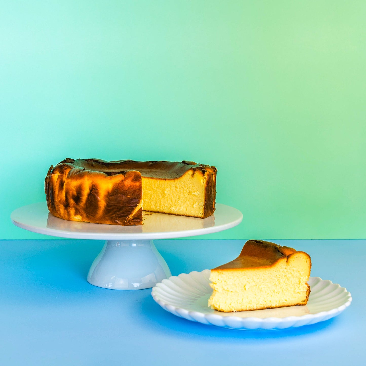 Basque Cheesecake (GF) - Burnt Honey Bakery - Burnt Honey Bakery