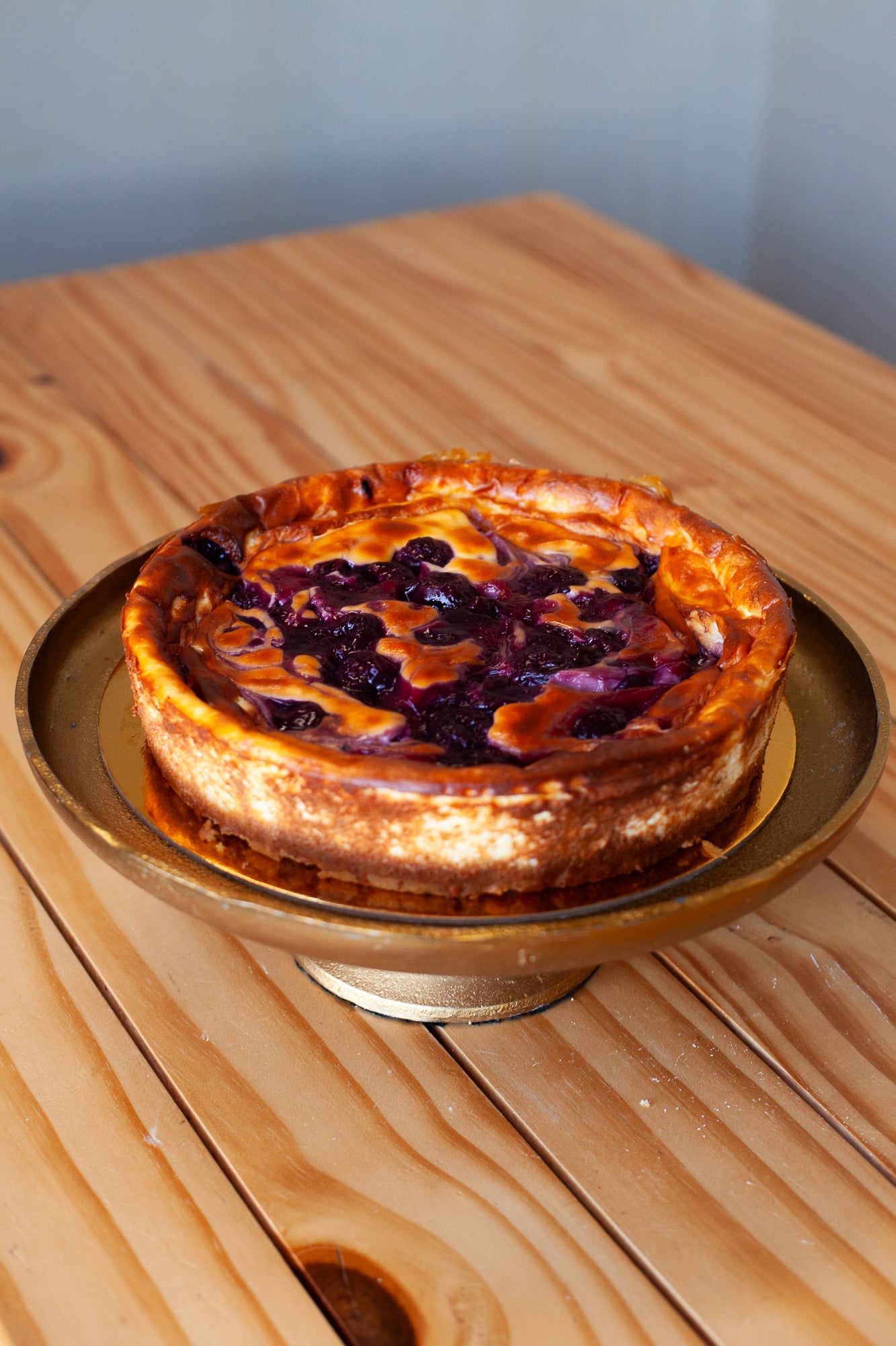 Black Cherry Ricotta Cheesecake (GF) - Burnt Honey Bakery - Burnt Honey Bakery