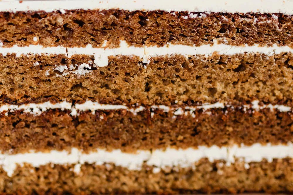 Large Three Tier 7" + 9" + 11" Burnt Honey & Cinnamon Piped to Perfection Cake (89 dessert serves/177 coffee serves) - Burnt Honey Bakery - Burnt Honey Bakery