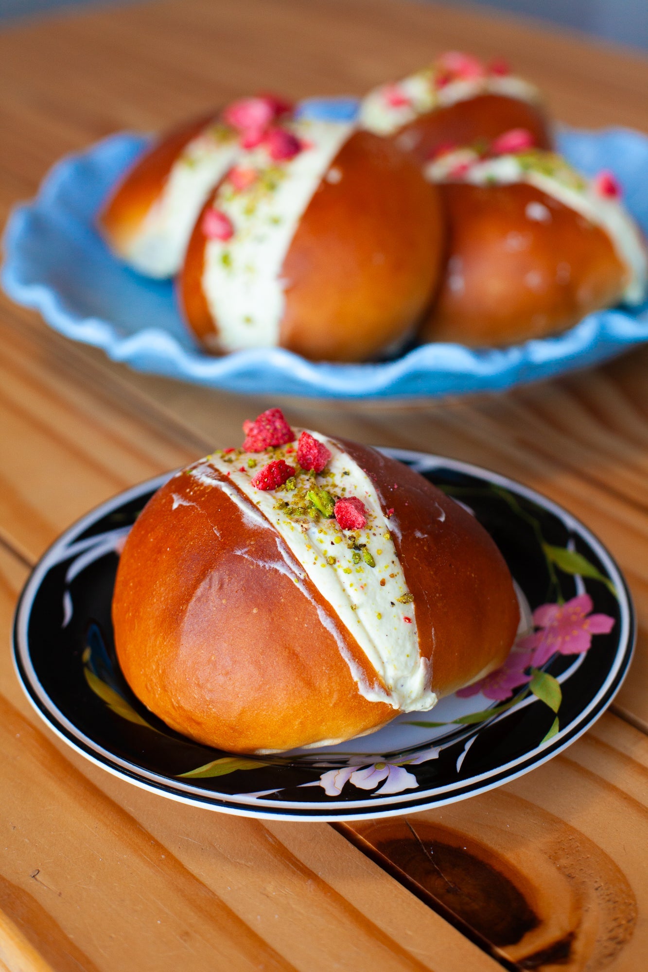 Pistachio & Strawberry Maritozzi - Burnt Honey Bakery - Burnt Honey Bakery