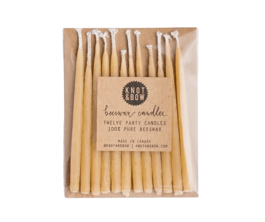Hand Dipped Beeswax Birthday Candles - Knot & Bow - Burnt Honey Bakery