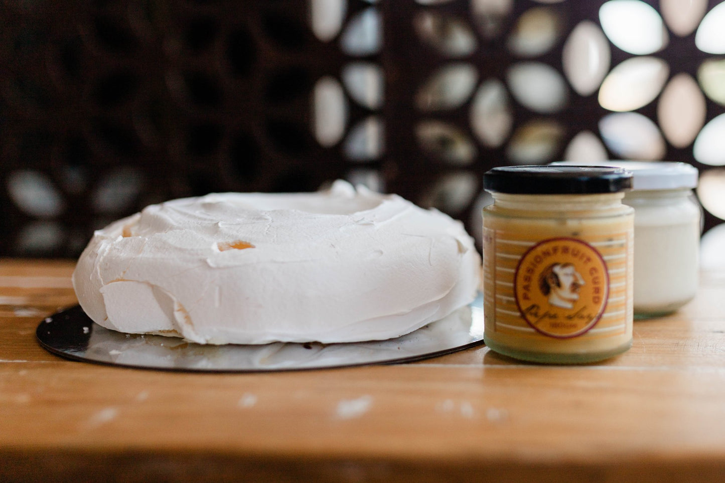 Pavlova kit with passionfruit curd (serves 8-10) - Burnt Honey Bakery - Burnt Honey Bakery