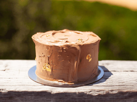 9" Chocolate Salted Caramel Cake with Salted Chocolate Buttercream (serves 12 - 14) - Burnt Honey Bakery - Burnt Honey Bakery