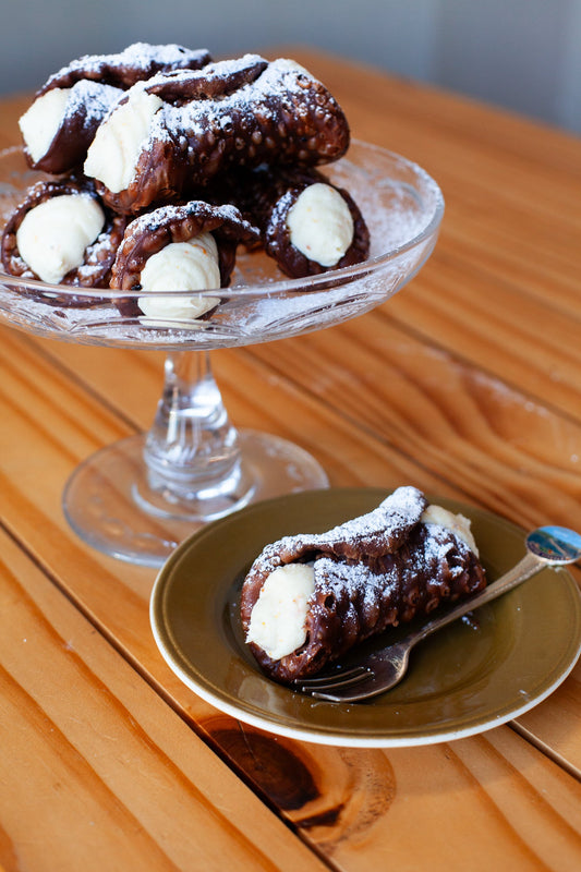 Blood Orange Cannoli - Burnt Honey Bakery - Burnt Honey Bakery