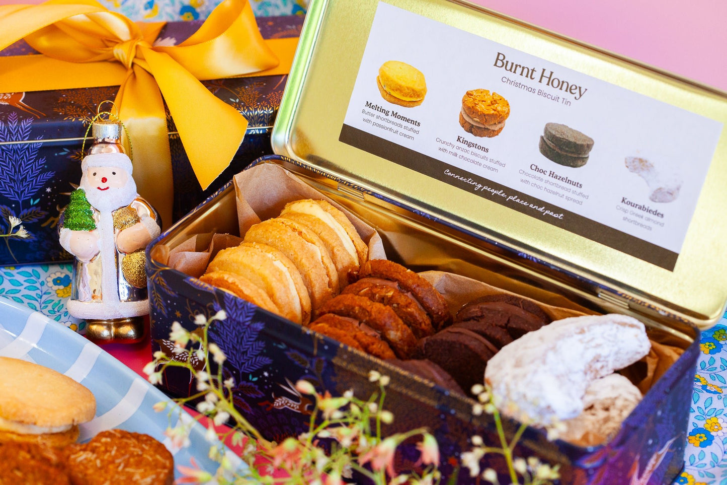 Christmas Biscuit Tin - Burnt Honey Bakery - Burnt Honey Bakery