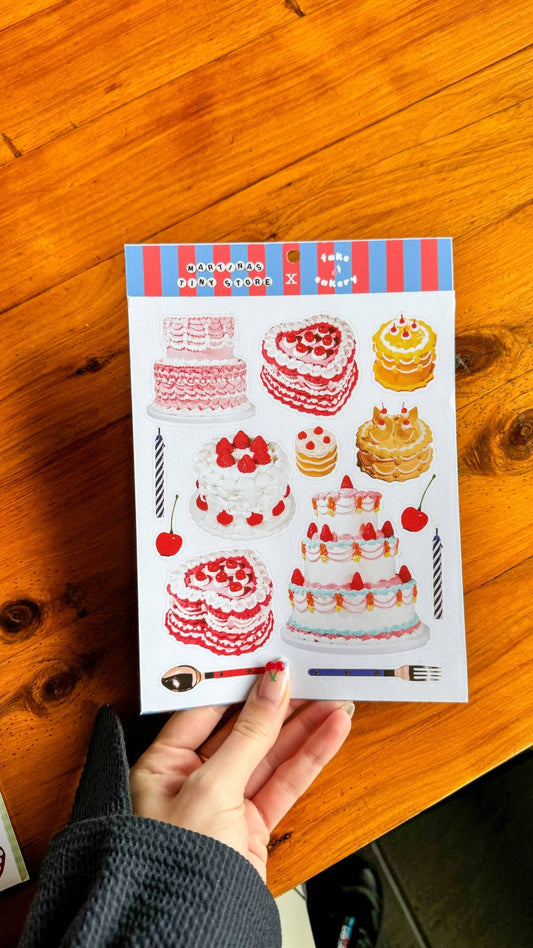 FAKE CAKERY x Martina's Tiny Store Sticker Set - Martina's Tiny Store - Burnt Honey Bakery