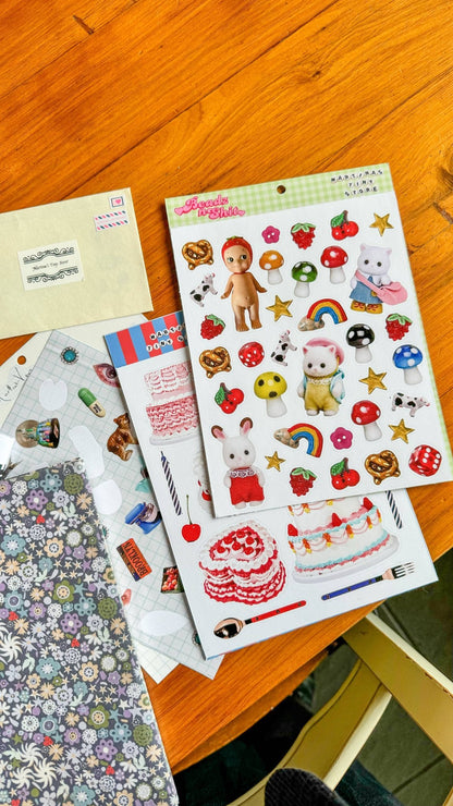 FAKE CAKERY x Martina's Tiny Store Sticker Set - Martina's Tiny Store - Burnt Honey Bakery