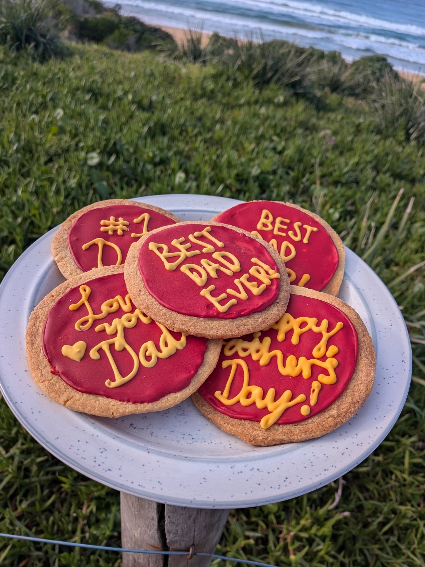 Father's Day Iced Cookies - Burnt Honey Bakery - Burnt Honey Bakery