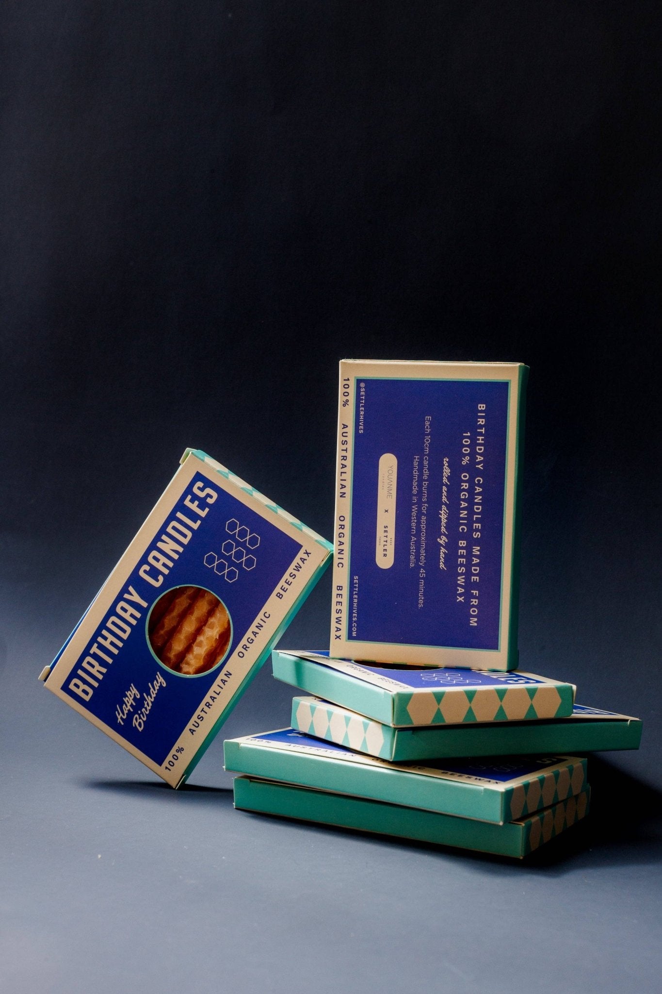 Organic Beeswax Birthday Candles - Settler Hives - Burnt Honey Bakery