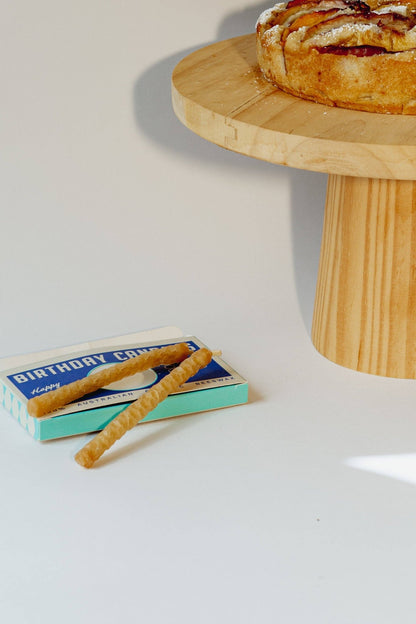 Organic Beeswax Birthday Candles - Settler Hives - Burnt Honey Bakery