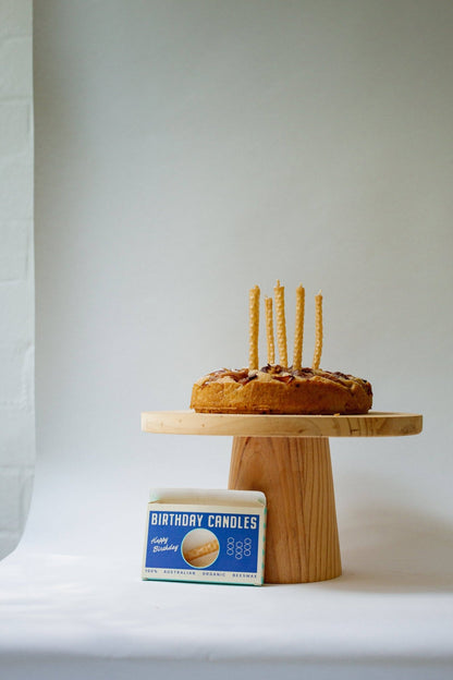 Organic Beeswax Birthday Candles - Settler Hives - Burnt Honey Bakery