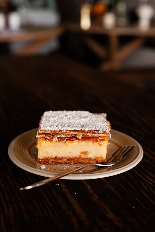Passionfruit Vanilla Slice - Burnt Honey Bakery - Burnt Honey Bakery