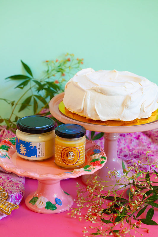 Pavlova Kit with Passionfruit Curd - Burnt Honey Bakery - Burnt Honey Bakery