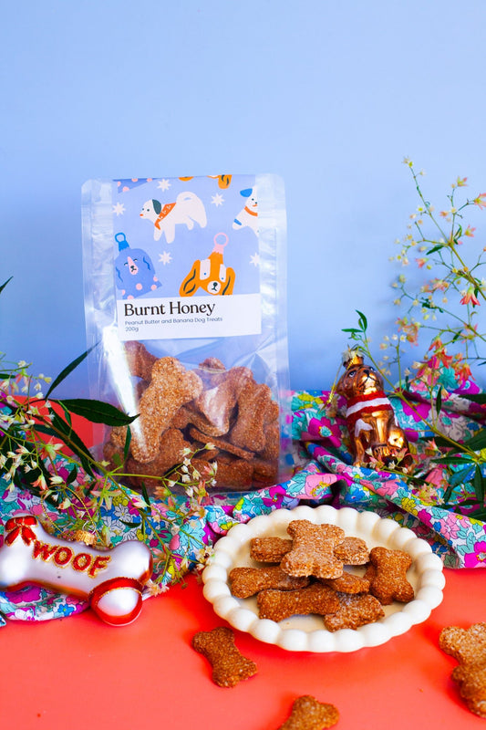 Peanut Butter & Banana Dog Treats - Burnt Honey Bakery - Burnt Honey Bakery