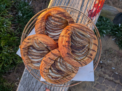 Spiced Pear & Chocolate Danish - Burnt Honey Bakery - Burnt Honey Bakery