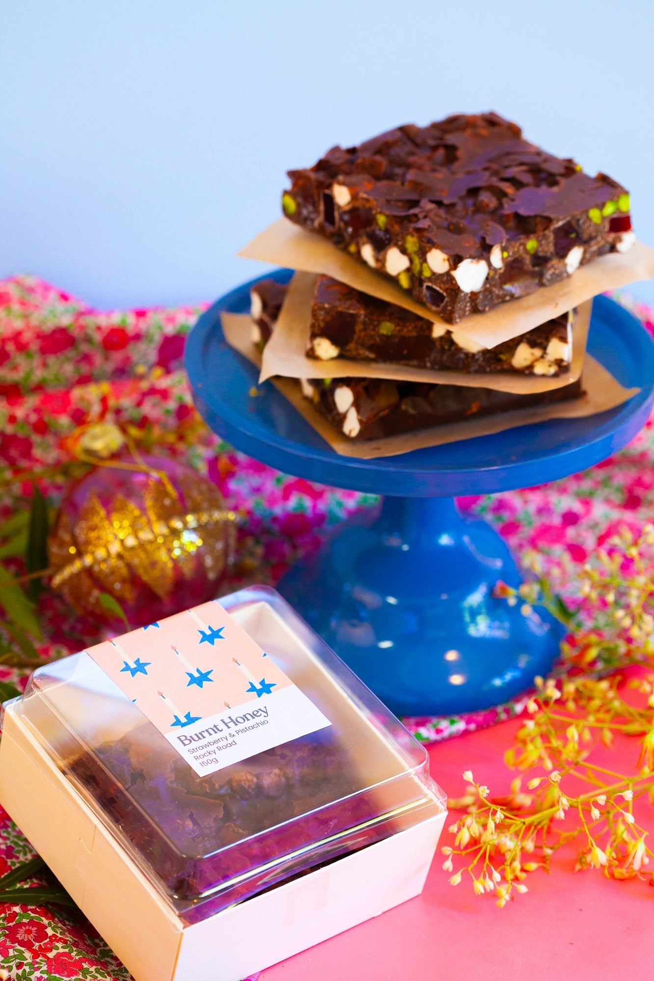 Strawberry & Pistachio Rocky Road - Burnt Honey Bakery - Burnt Honey Bakery