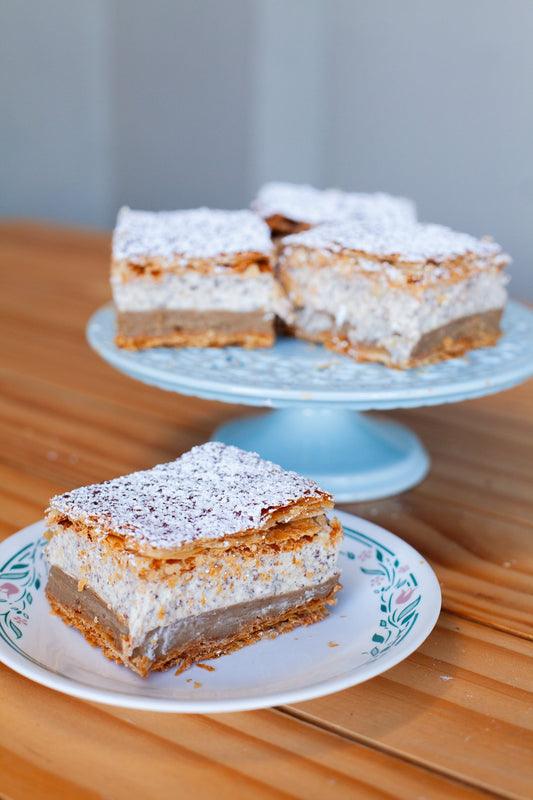 Tiramisu Millefoglie - Burnt Honey Bakery - Burnt Honey Bakery