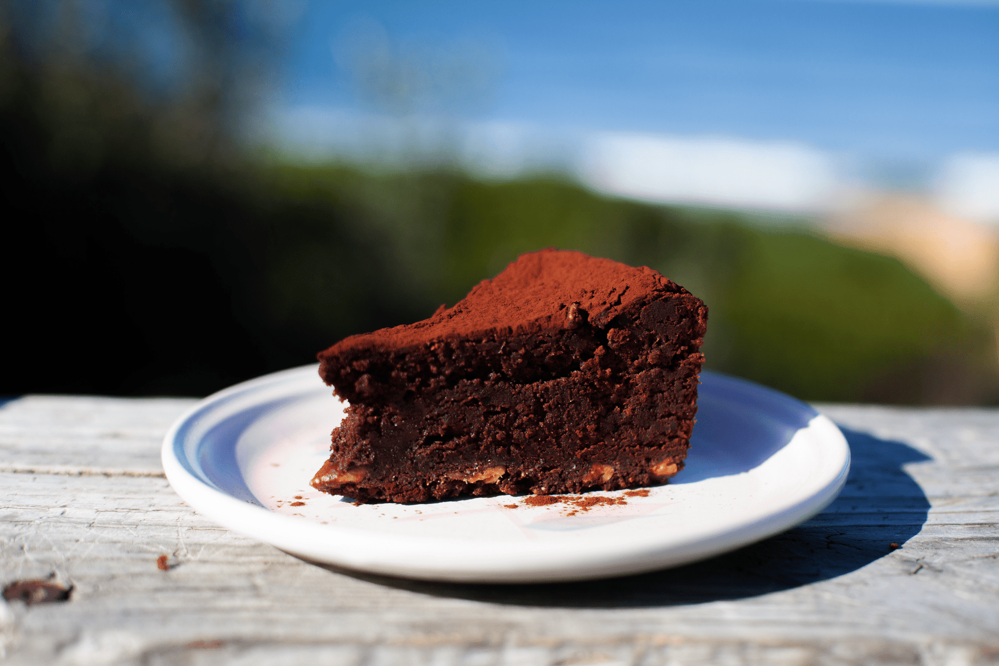 Torta Caprese Slice (Gluten Free) - Burnt Honey Bakery - Burnt Honey Bakery