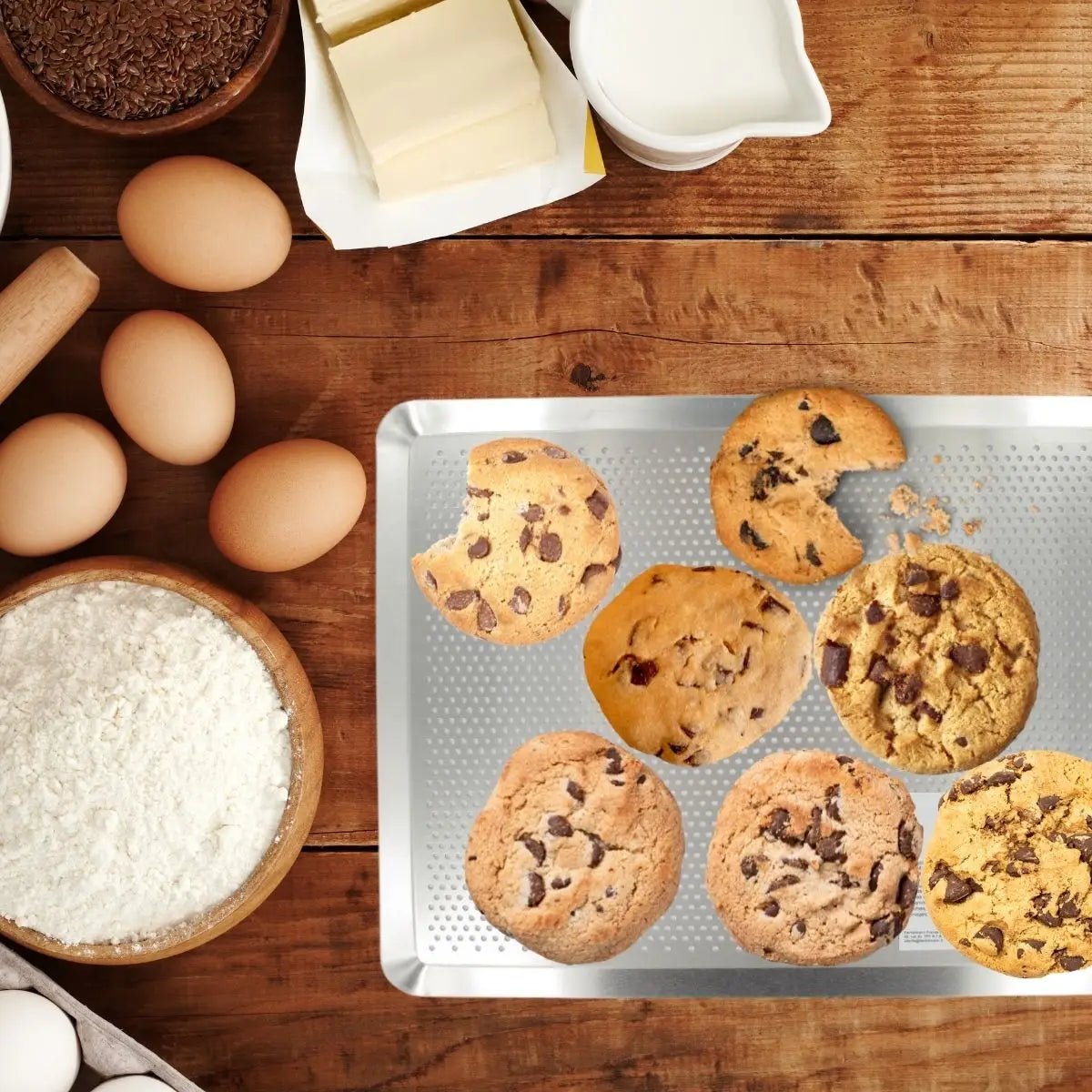 Perforated Aluminum Oven Tray For Even Baking Burnt Honey Bakery