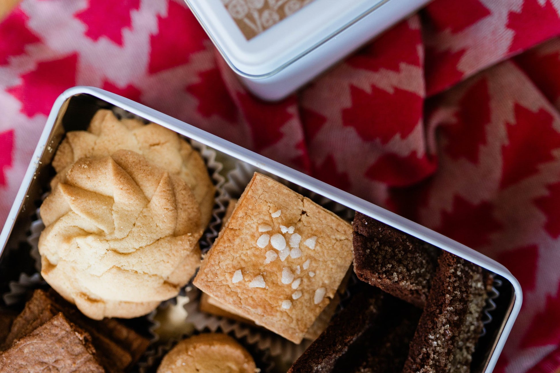 Around the world Christmas biscuit tin - Burnt Honey Bakery - Burnt Honey Bakery