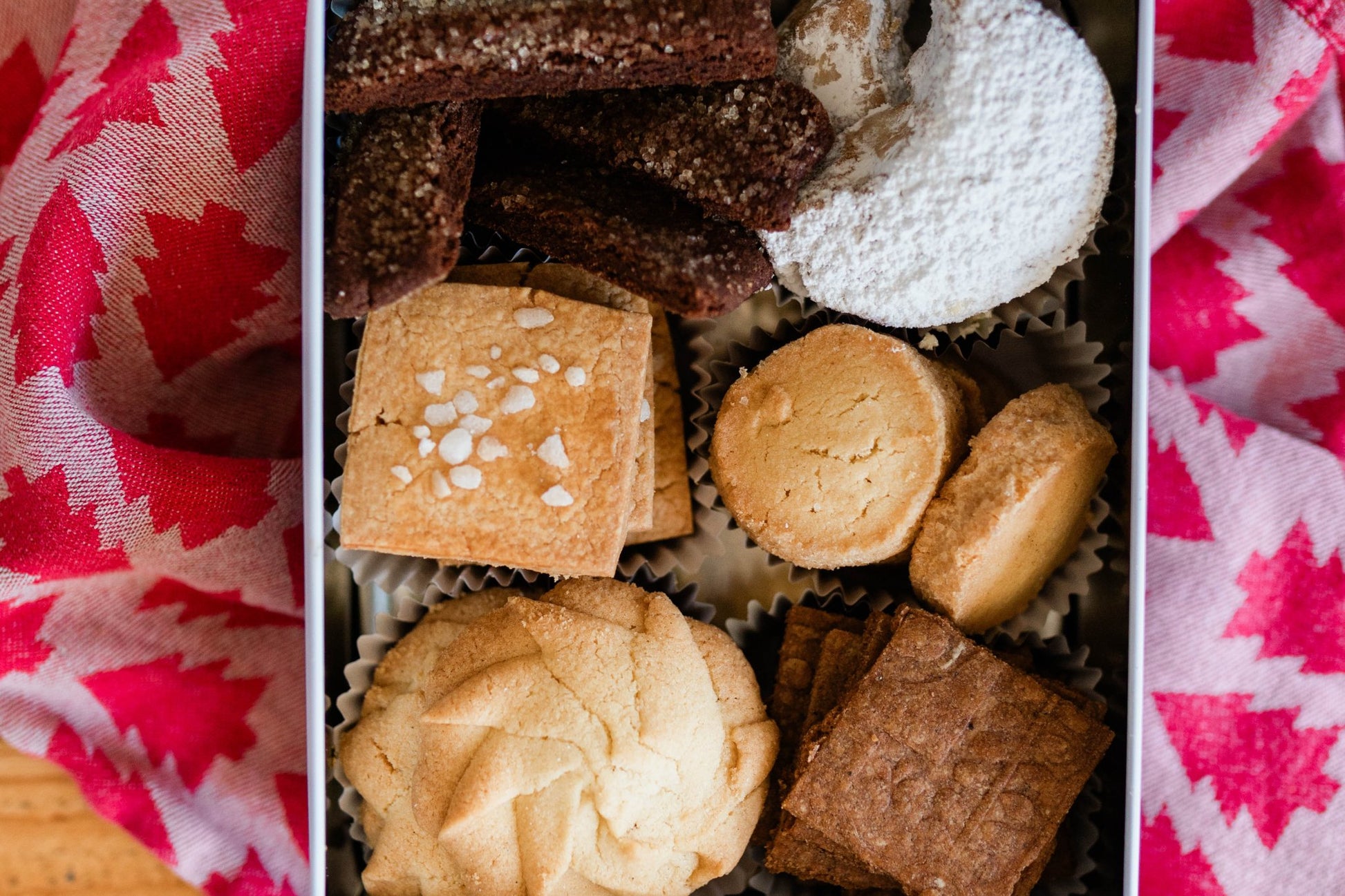 Around the world Christmas biscuit tin - Burnt Honey Bakery - Burnt Honey Bakery