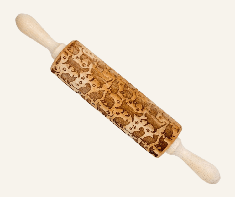 Cats Embossing Rolling Pin - Boon Homeware - Burnt Honey Bakery