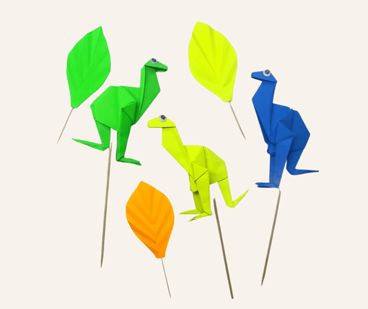 Dinosaur Origami Cake Topper - Balin Mandalin - Burnt Honey Bakery