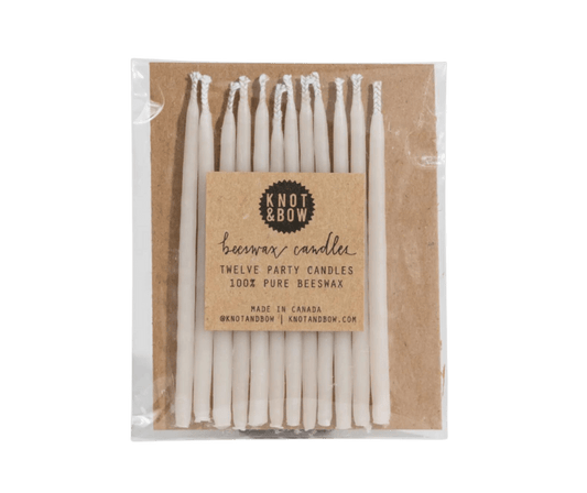 Hand Dipped Beeswax Birthday Candles - Knot & Bow - Burnt Honey Bakery