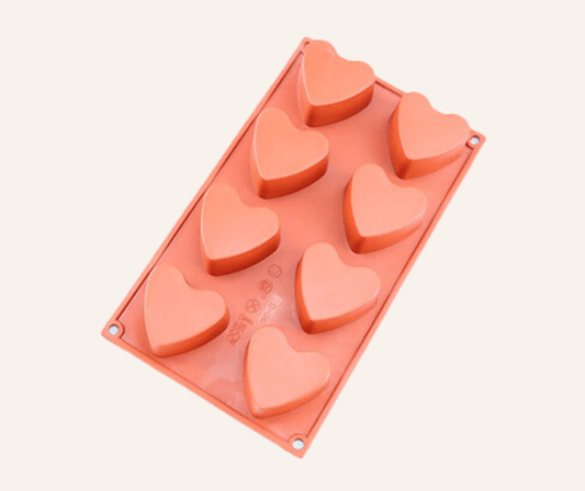Heart Silicone Mould 8 Cavity - Quality Toos - Burnt Honey Bakery