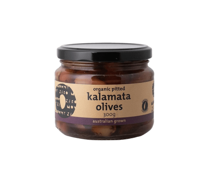 Organic Pitted Kalamata Olives 300g - Mount Zero - Burnt Honey Bakery