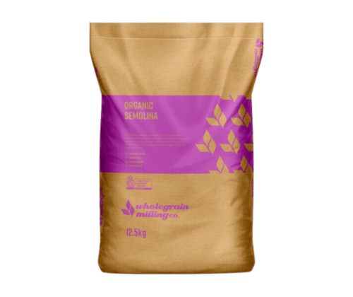 Organic Semolina Flour 12.5kg - Wholegrain Milling - Burnt Honey Bakery
