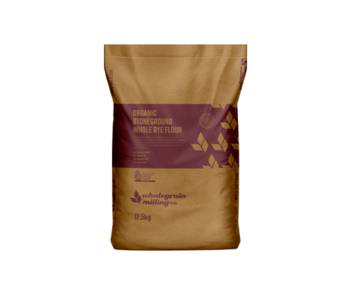 Organic Stoneground Whole Rye Flour 12.5kg - Wholegrain Milling - Burnt Honey Bakery