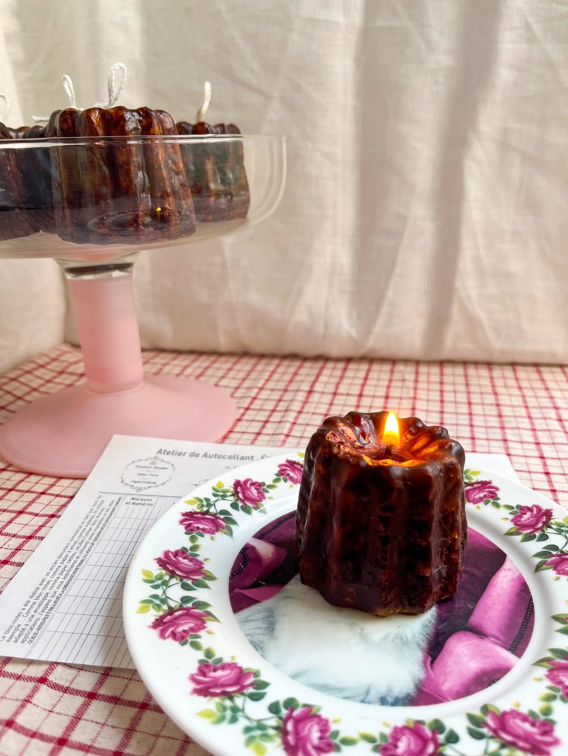 Rum and Vanilla Scented Canelé Candle - The Wednesday Co - Burnt Honey Bakery