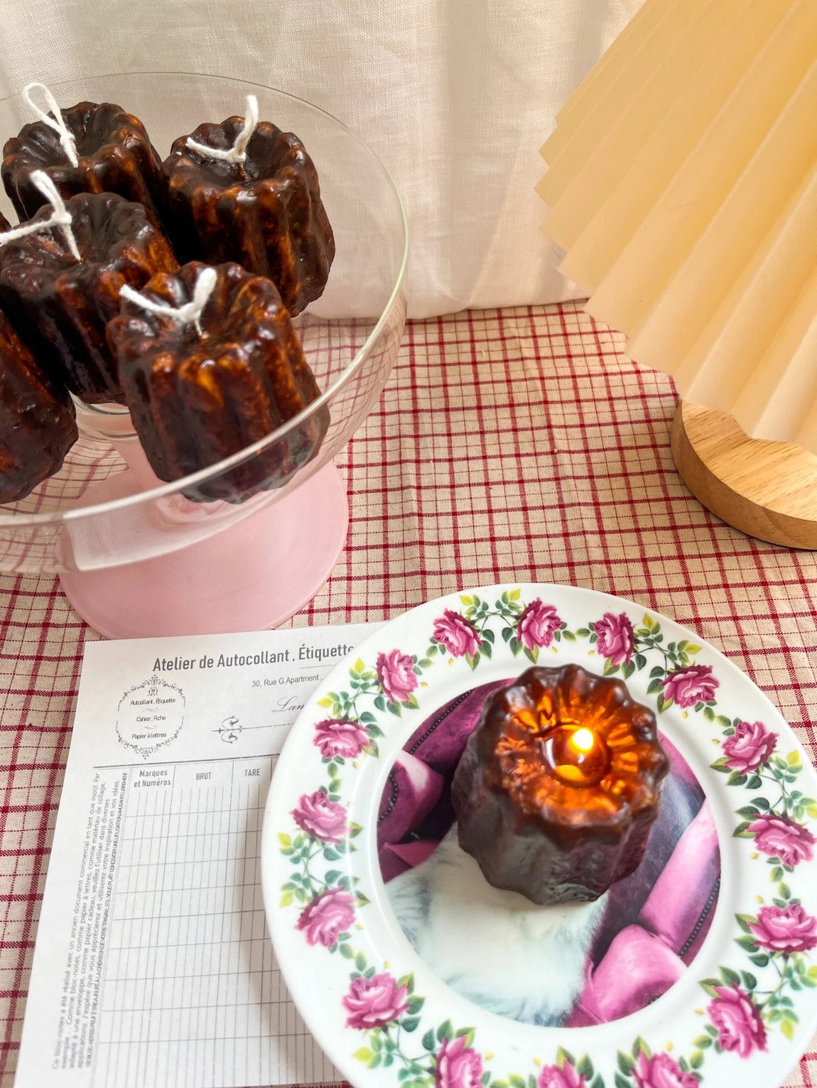 Rum and Vanilla Scented Canelé Candle - The Wednesday Co - Burnt Honey Bakery